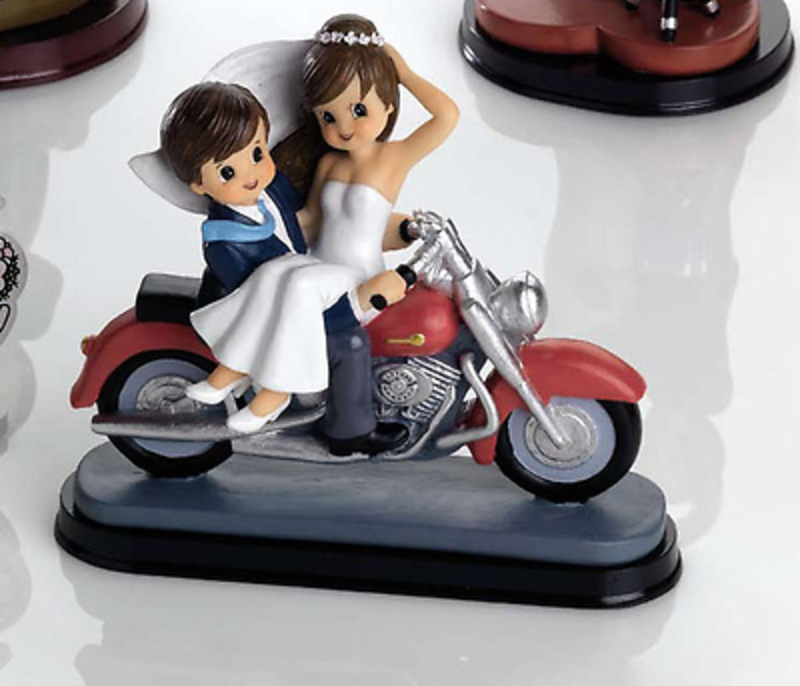 Figura tarta novios en moto ref.2063. 