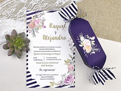 Invitación boda caramelo 39607 