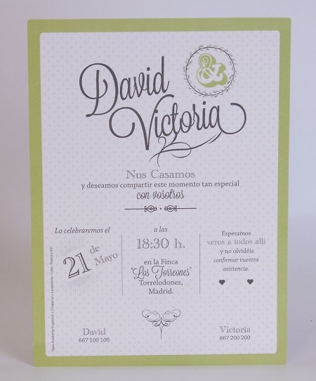 Invitación de boda 100701 