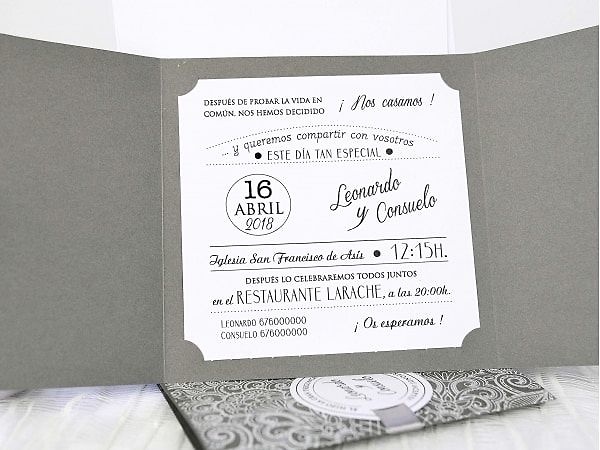 Invitación de boda 39231 