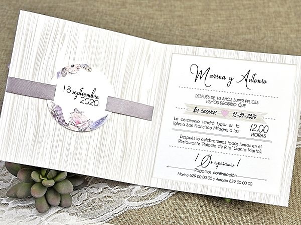 Invitación de boda 39613 