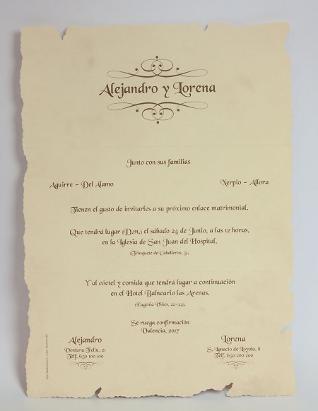 Invitación de boda 100049 