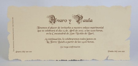 Invitación de boda 100215 