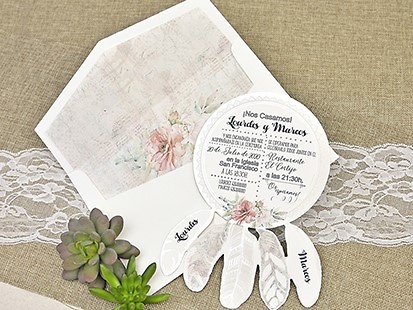 Invitación de boda atrapasueños 39633 