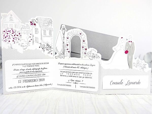 Invitación de boda cardnovel 39238 