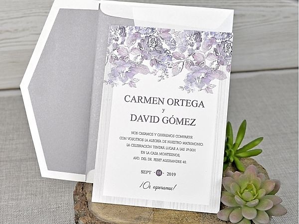 Invitación de boda cardnovel 39320 