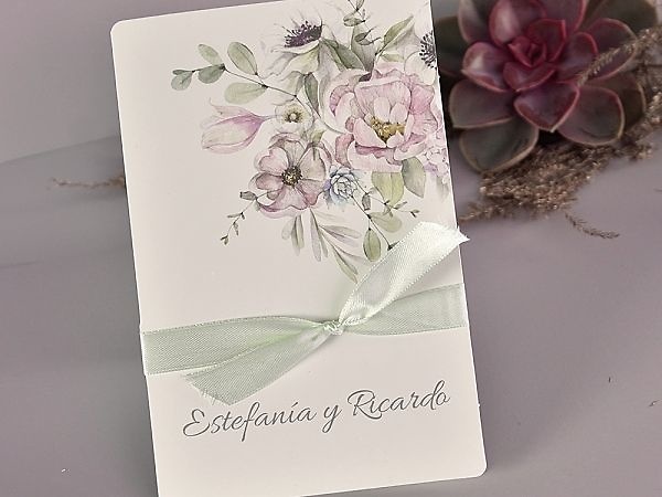 Invitación de boda flores 39721 