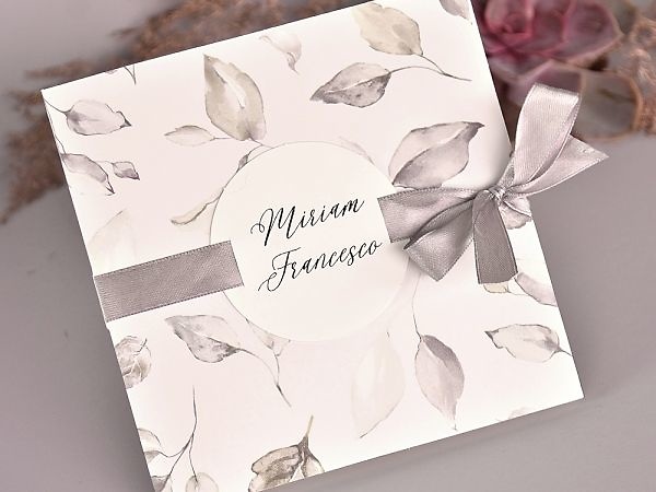 Invitación de boda hojas 39729 