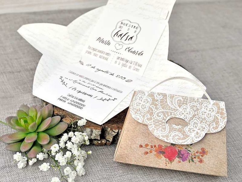 Invitación de boda maleta 39314 