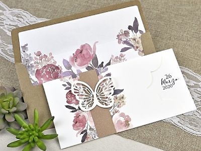 Invitación de boda mariposa 39611 