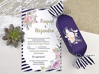 Invitación boda caramelo 39607