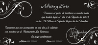 Invitación de boda Ref.22705 Impresión GRATIS