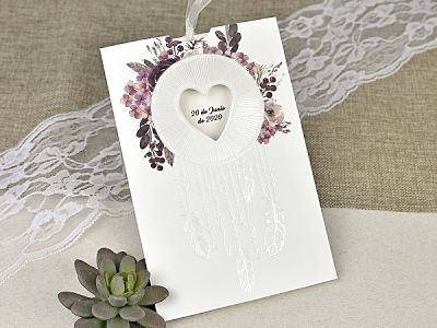 Invitación de boda corazón 39615