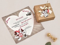 Invitación de boda puzzle Disney 39738