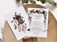 Invitación de boda vintage 39780