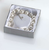  Pulsera perlas blanca y colgante llave REf.176 