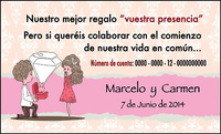 Tarjeta número de cuenta modelo 2